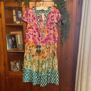 Anthropologie colorful dress Size 1X